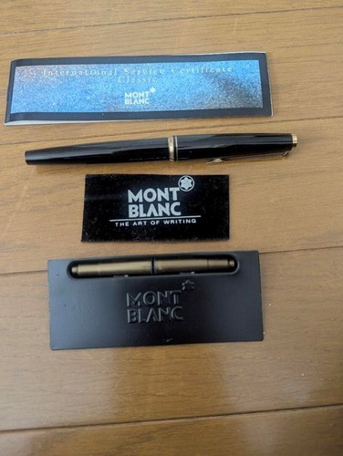MONT BLANC Classic fountain pen black gold Nib 14k - 第 2/5 張圖片