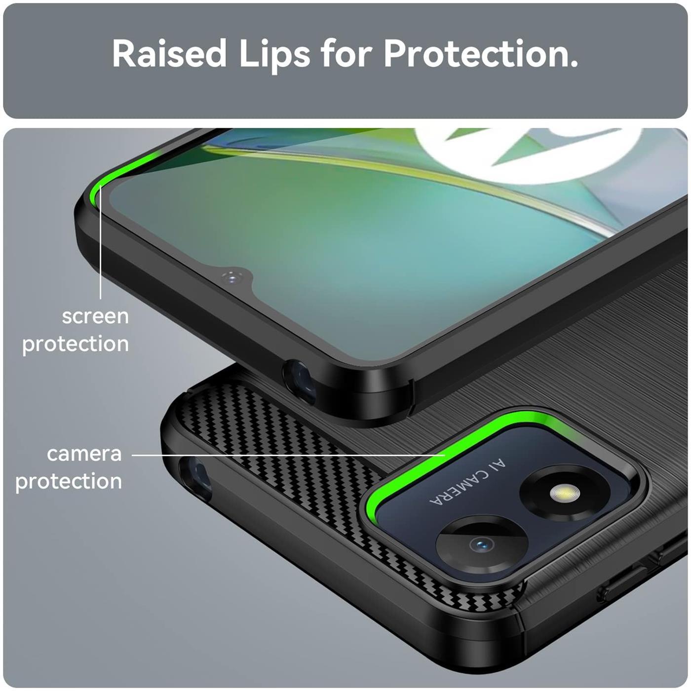 SEAHAI Custodia per Motorola Moto E13, Ultra Sottile in TPU
