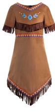 Girls Native American Halloween Costume Kids Dress Outfit. Size M. Zipper Back
