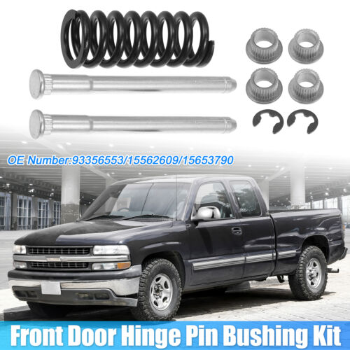 1 Set Front or Rear Door Hinge Pin and Spring with Bushing Repair/Rebuild Kit - Foto 1 di 7
