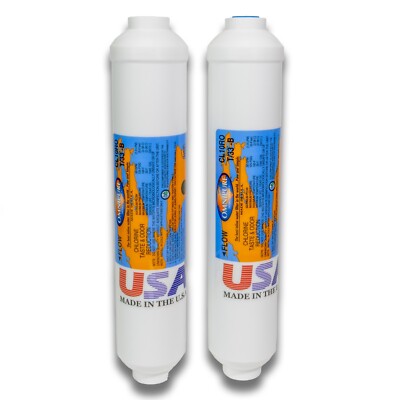 Omnipure CL10ROT33-B Inline Carbon water Filter 1/4 NPT SET