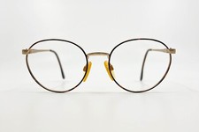 Vintage Marcolin 6197 Black Brown Oval Glasses Eyeglass Frame 17129