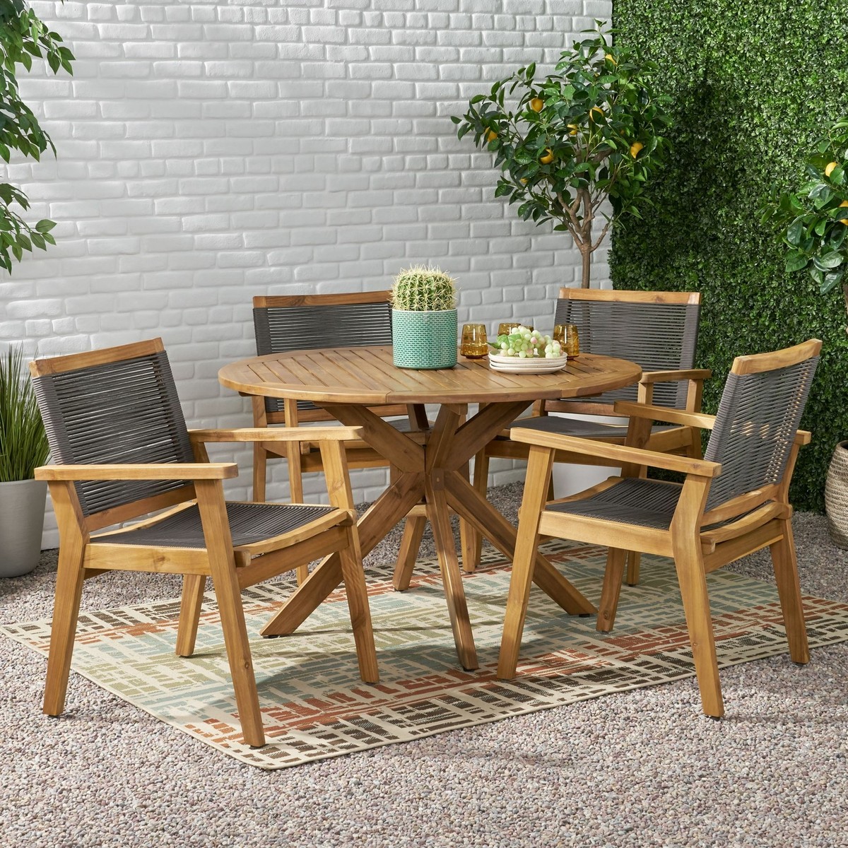 Specter Outdoor Piece Acacia Wood Dining