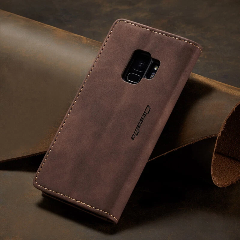 Magnetic Wallet Case Leather Flip Cover for Samsung Galaxy S10e/S9+/S8+/S7 Edge - Image 4 of 4