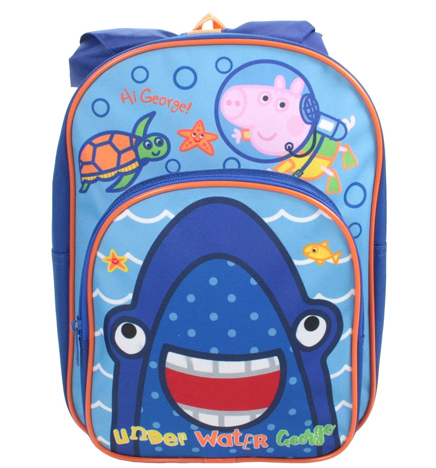 Kids Boys Childrens PEPPA GEORGE PIG Backpack School Bag Rucksack With Hood