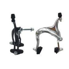 Cycling Bike Long Reach Rear Front C Caliper Brakes Set Side Pull Polished Sport
