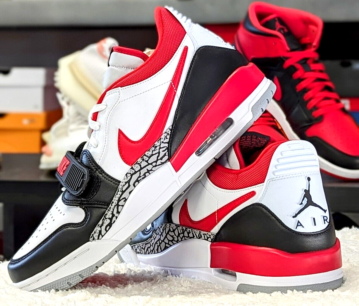 Nike Air Jordan Legacy 312 Low-White/Fire Red/Black-Wolf