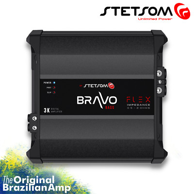 Stetsom BRAVO BASS FLEX 3K Digital Mono Subwoofer Amplifier - 0.5 to 2 Ohms