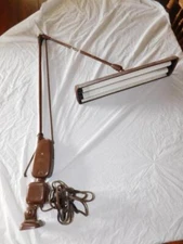vintage Mid Century Modern desk articulating lamp retro drafting table light old