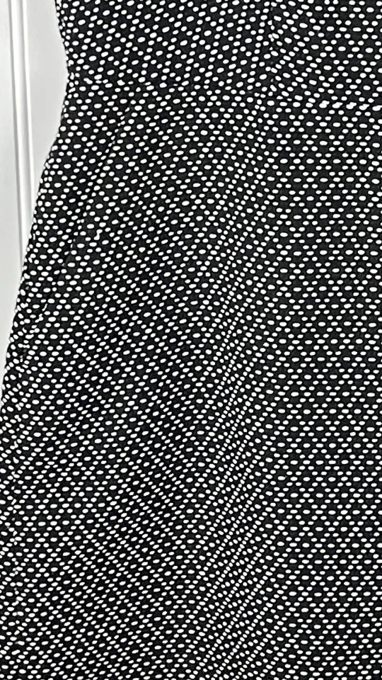 Vestido para mujer J Crew negro blanco forrado con textura mezcla de algodón *BOLSILLOS* talla 8 Foto 3 de 4