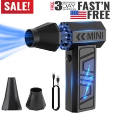 130000RPM Electric Air Duster Cordless Mini Jet Dry Blower Portable Turbo Fan