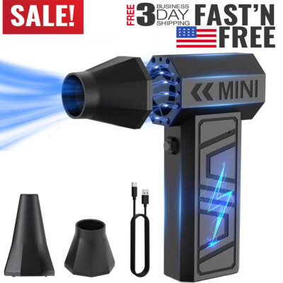 130000RPM Electric Air Duster Cordless Mini Jet Dry Blower Portable Turbo Fan