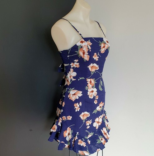 Women's size 6 'ANGEL BIBA' Stunning navy floral cocktail dress- BNWT - Picture 4 of 6