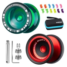 Professional Yoyos 2 Pack, Responsive Yoyo for Kids 8-12, Pro Fingerspin Tric...