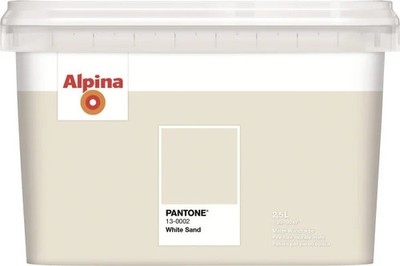 Alpina Wandfarbe Pantone matt white sand 2,5 L  Wandfarbe