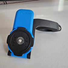 Quad Lock Bike Computer Mount Plastic Handlebar Bracket Black/Blue Cycling