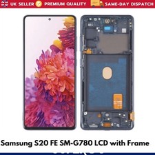 For Samsung Galaxy S20 FE SM-G780 Replacement LCD Screen Digitizer With Frame UK