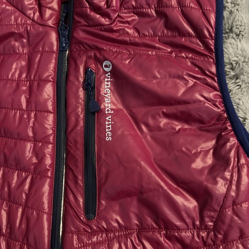 Vineyard Vines Performance Vest Women's Medium Pink Puffer Nylon Full Zip Fleece - Bild 2 von 10