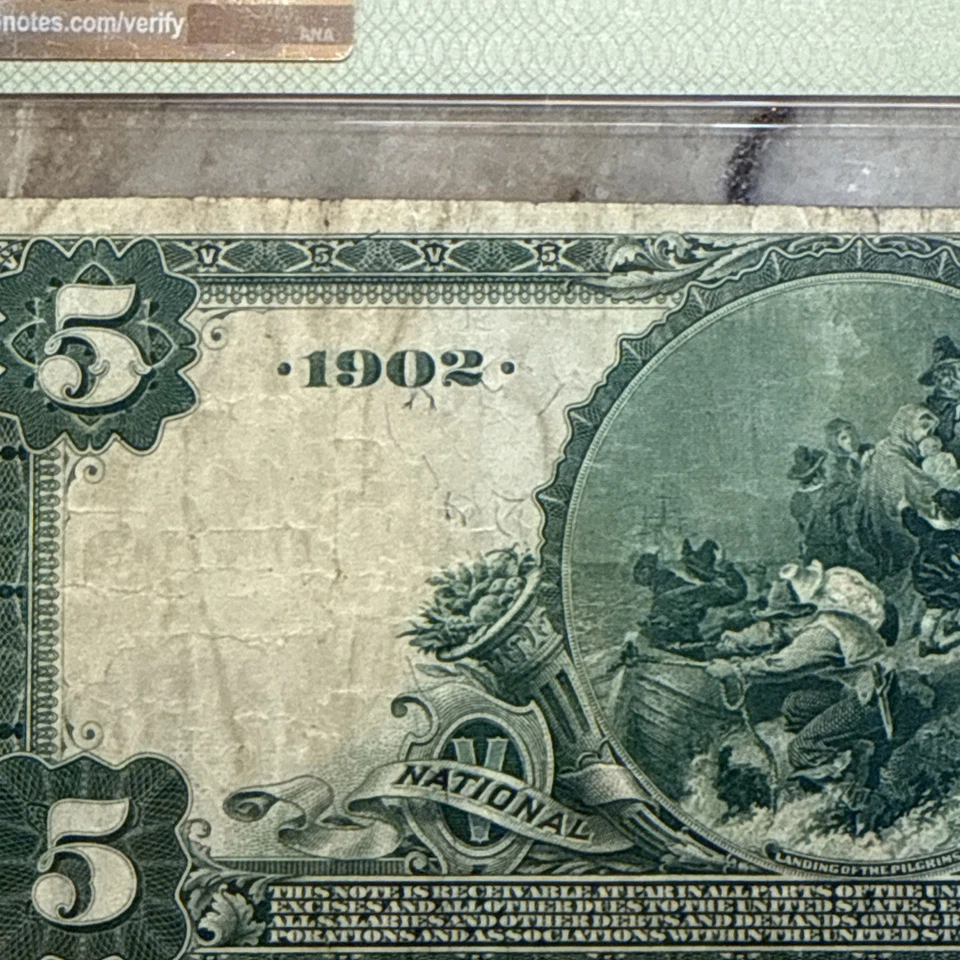 1902 National Bank Note "Date Back", Petersburg Virginia National Bank PMG 25 - Image 3 of 4