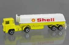 Vintage 1970's PlayArt Diecast Yellow SHELL Petrol Gasoline Tanker Semi Truck HK