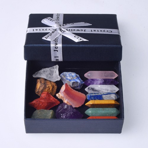 7 Natürliche Chakra Reiki Heilsteine Kristall Edelstein ​​Energiestein Geschenk