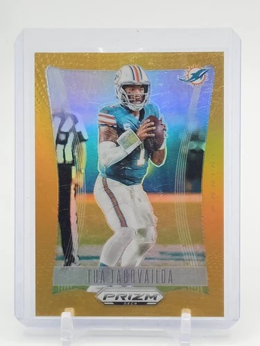 2024 Panini Prizm Deca Football Gold Tua Tagovailoa #196