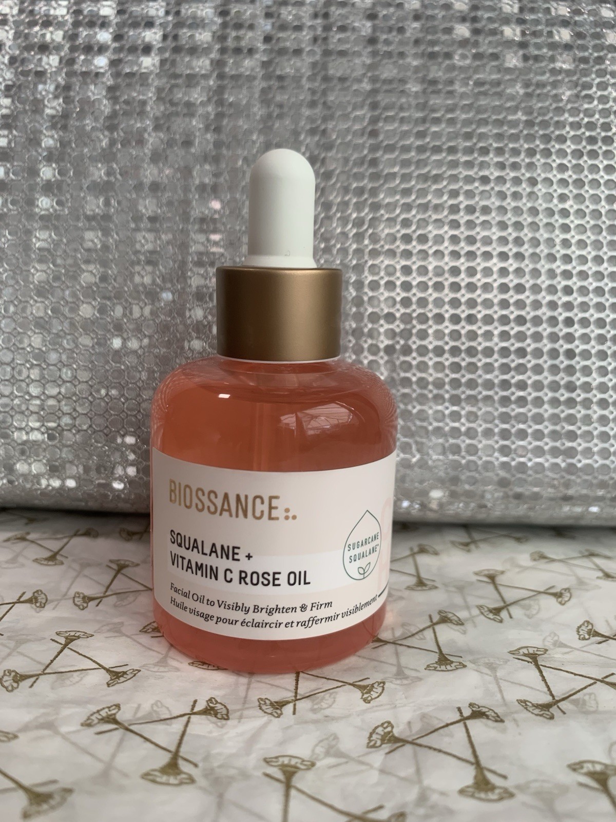Biossance Squalane + Vitamin C Rose Facial Oil 30ml New
