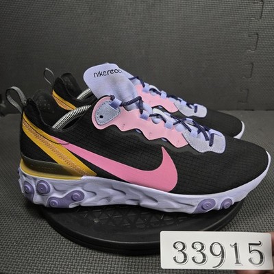 Nike React Element Shoes Mens Size 11.5 Black Pink Running Sneakers CI9593-001