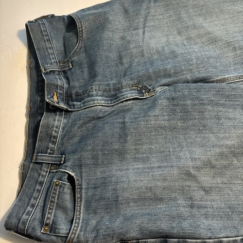 Carhartt 38x34 Mens Blue Relaxed Fit 5 Pocket Denim Straight Jeans Work - Picture 5 of 17
