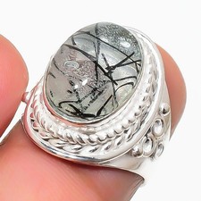 Rutilated Quartz Gemstone Handmade 925 Sterling Silver All Size Ring For Gift