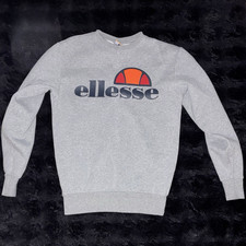 ellesse Herren Pullover Grau Rundhals Logo La...