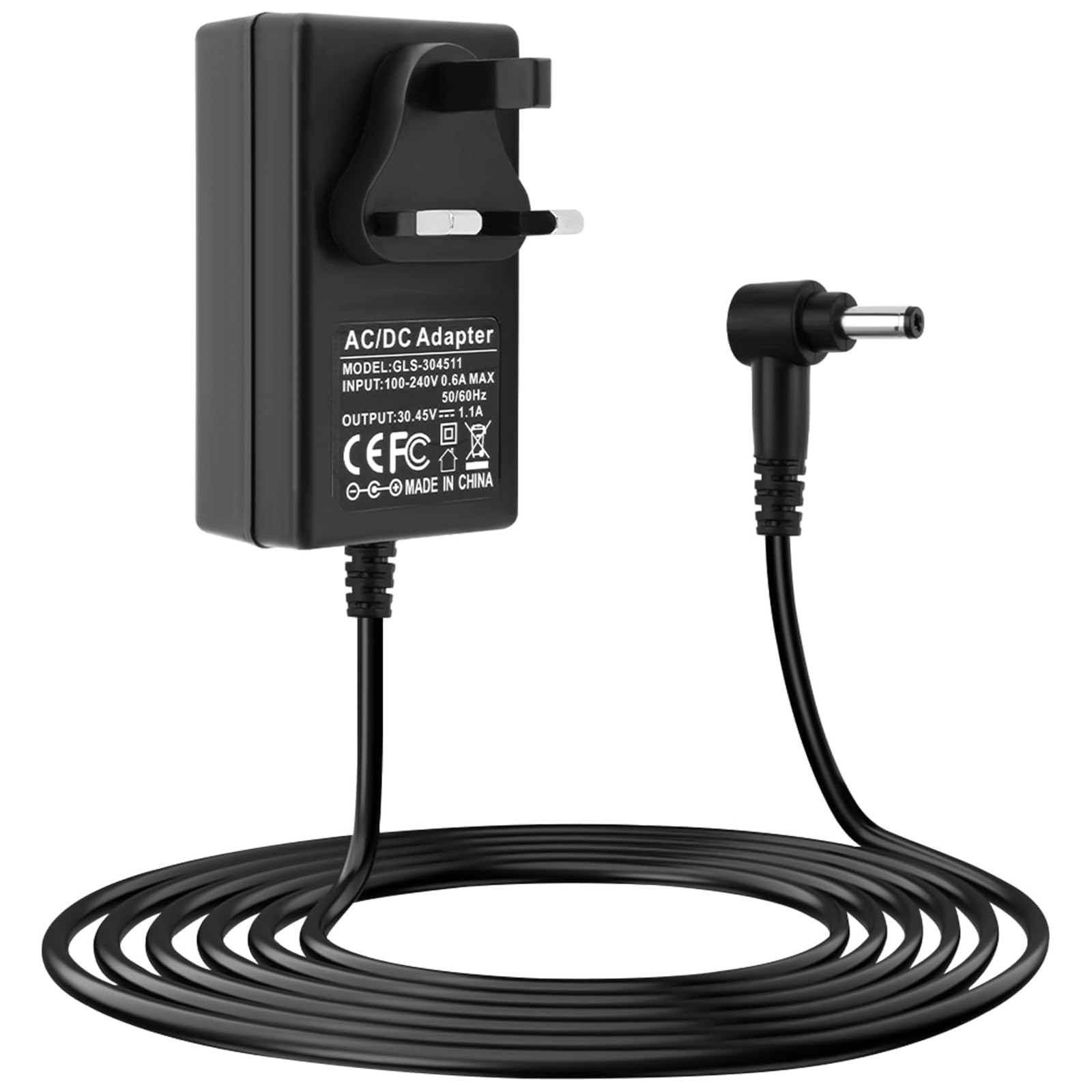 30.45V Charger For Dyson V10 V11 V12 V15 SV12 SV14 SV15 SV20 30.45V, Black