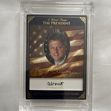 A Word From POTUS Bill Clinton Authentic Handwritten Word Card AWF-BC42 SP