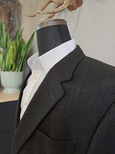 Jos A Bank Mens Wool Sport Coat 46L Dark Brown Traveler's Collection 2 Button