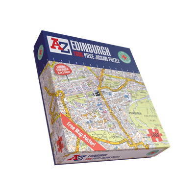 Großbritannien A-Z Karte von Edinburgh 1000 Teile Puzzle Exklusive Straßenkarte