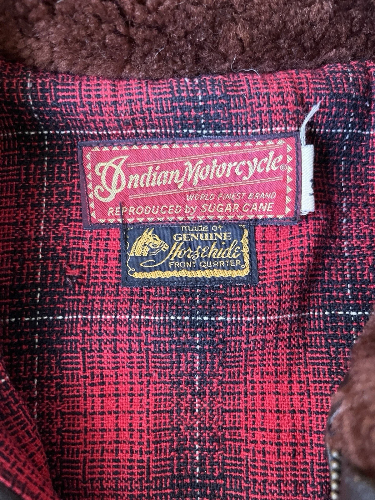 Indian Motorcycle Sugar Cane Horsehide Grizzly Jacket - product detail image 3