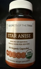 Secrets of the Tribe Star Anise 60 Capsules, 1000 mg, USDA Organic 1/29
