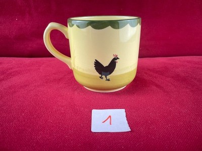 Zeller Keramik - Hahn und Henne - 1 Kaffeebecher / Tasse 300 ml TOP