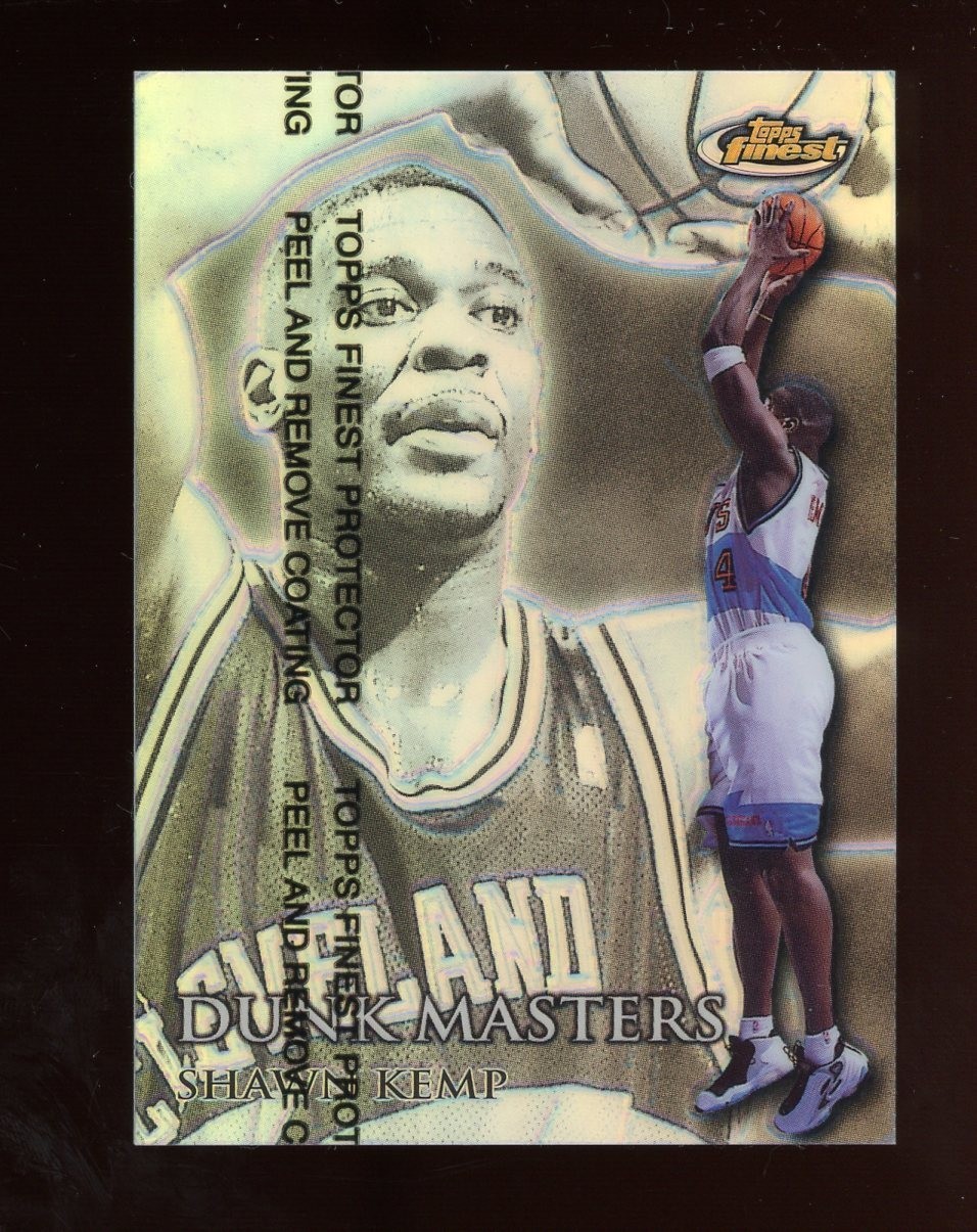 1999 Topps Finest Dunk Masters Refractor #DM6 Shawn Kemp Cavs 114/150 w/ Peel