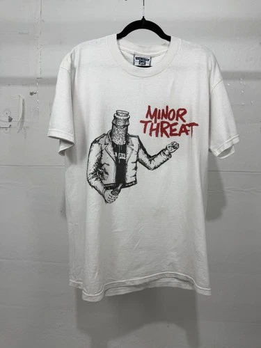 Minor Threat Shirt Medium 90s Bottled Violence Punks 1990s vintage concert t-shirt, vintage, size M, single stitch, B+ condition
