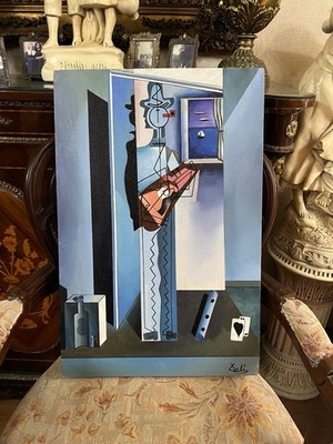 Salvador Dali - Amazing Oil On Painting - Signed - Stamped - A1