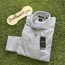 Hugo Boss Performance Slim Fit Long Sleeve Dress Shirt P-HANK-spread-214 Sz 15.5