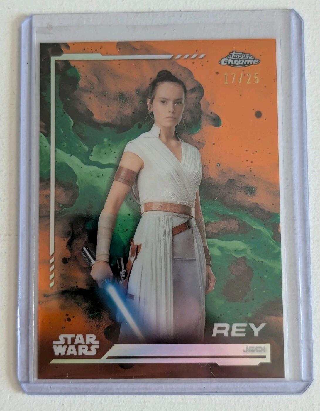 Topps Chrome Star Wars 2024 - /25 Orange Parallel 112 Rey Skywalker - Card