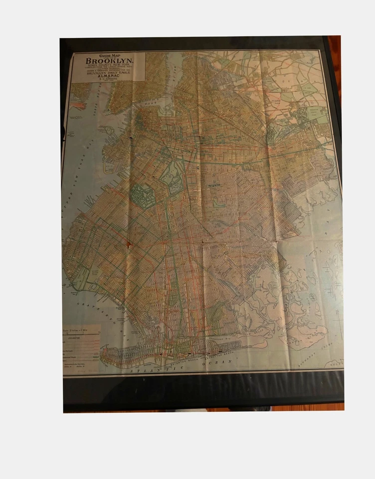 Mapa de Brooklyn 1896 Nueva York Foto 2 de 3