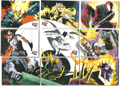 2023 Fleer Ultra Midnight Sons - 9 Karten 3x3 Puzzle Chase Set NM