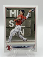 Jarren Duran Image Variation Rookie Card RC Factory Set 2022 Topps #187 Red Sox. rookie card picture