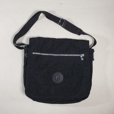 Kipling Madhouse Black Expandable Messenger Bag Laptop Crossbody Bag Large Size