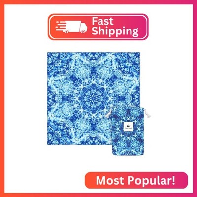 Elite Trend Quick Dry Microfiber Beach Towel, XXL 72x72 in (Blue Wonder)