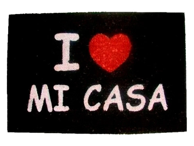 Felpudo Love Mi Casa Negro. ¡¡ ENTREGA EN 24/72 HORAS !! - Imagen 1 de 1