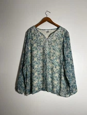 CHRISTOPHER & BANKS Women’s Lightweight Lined Blouse Top XL NEW!